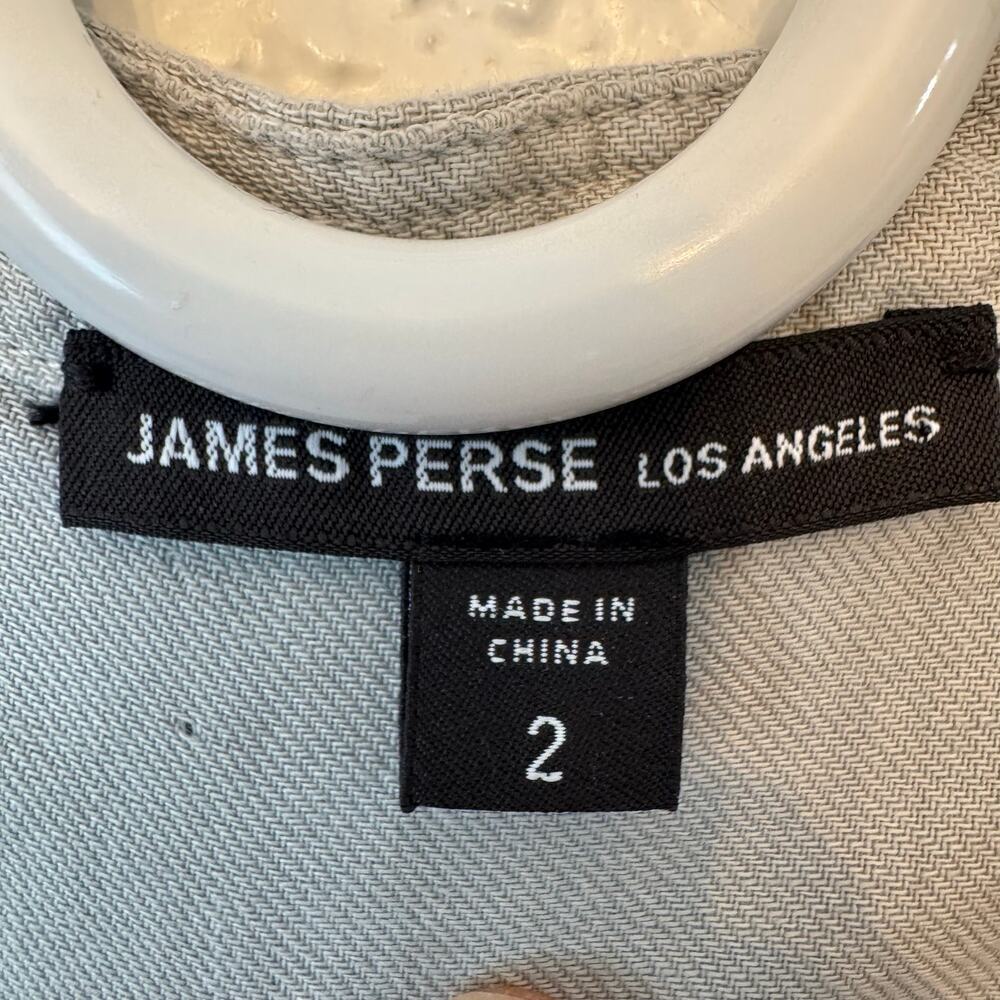 James Perse Los Angeles Gray Cotton Utility Shirt Dress WLAC6541 Size 2 / US M - Picture 6 of 7
